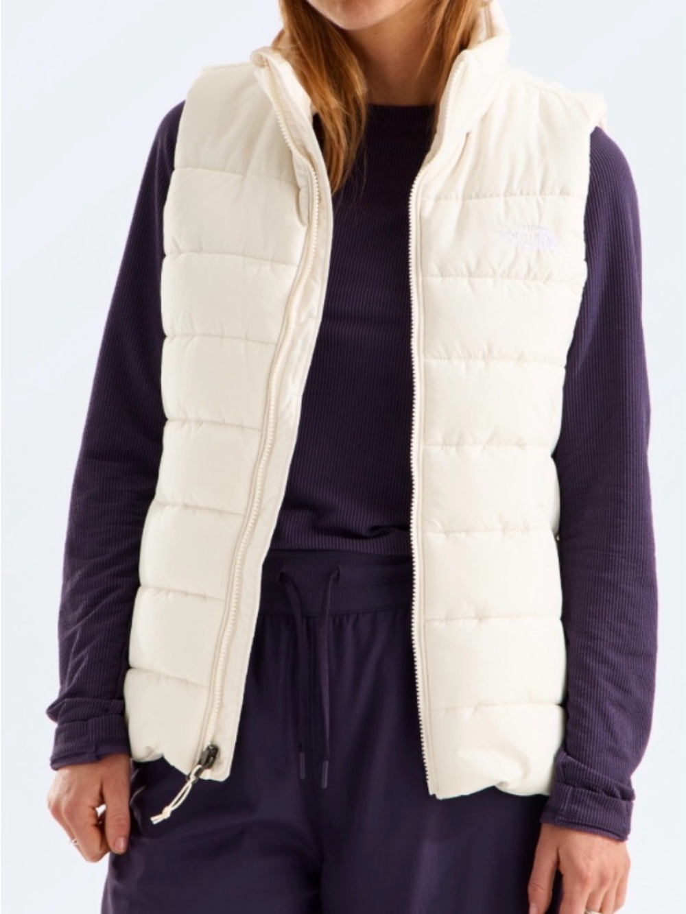 The North Face Women's Aconcagua 3 Down Puffer Vest White Dune Cream Large NWT